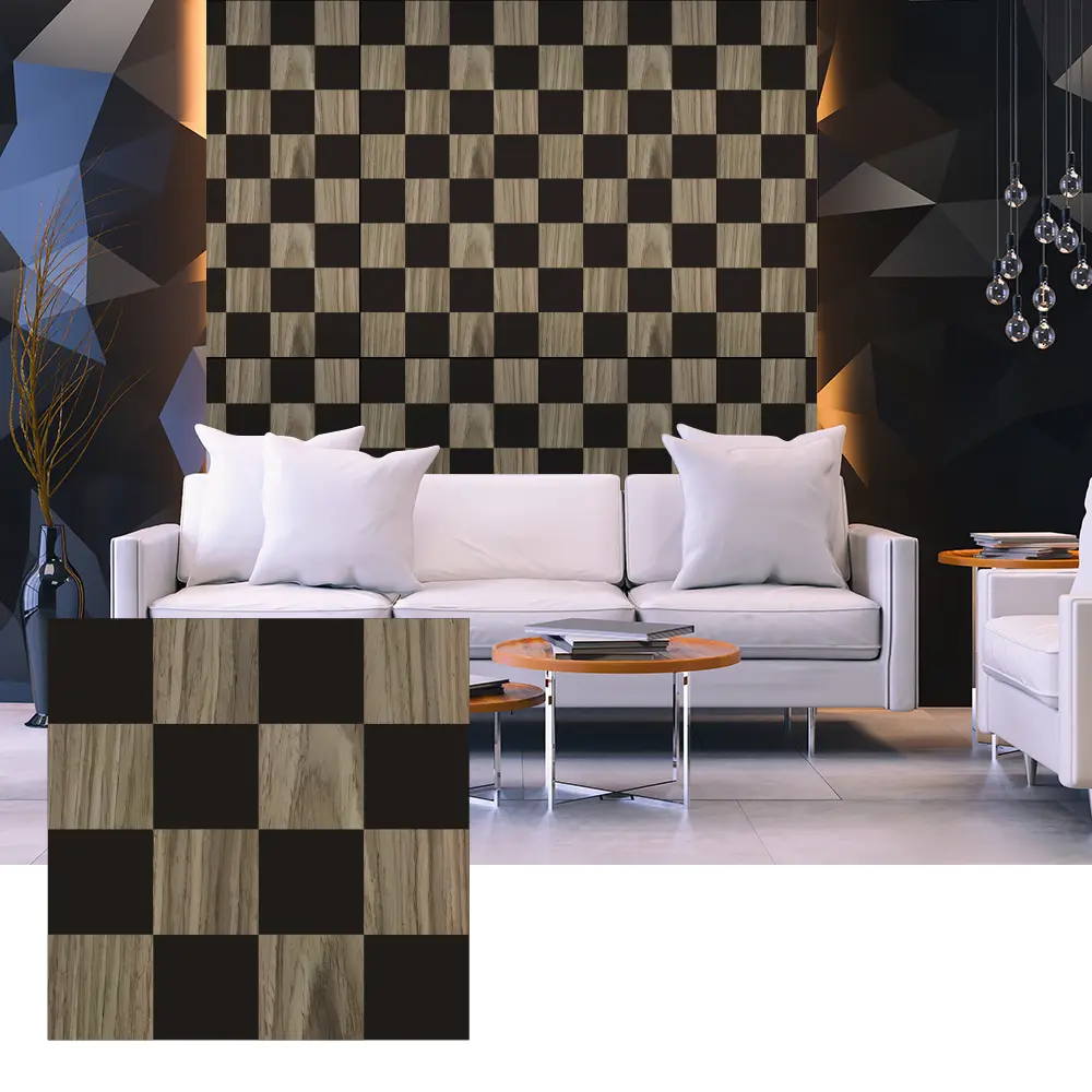 Mga 3D Wood Veneer Acoustic Panel para sa Interior Wall Design