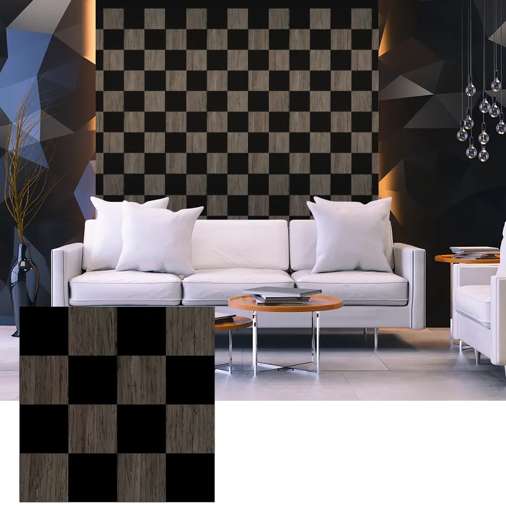Mga 3D Wood Veneer Acoustic Panel para sa Interior Wall Design