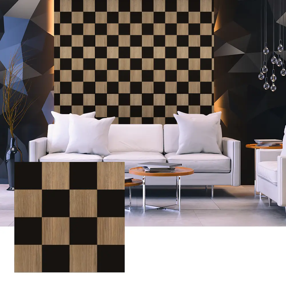 Mga 3D Wood Veneer Acoustic Panel para sa Interior Wall Design