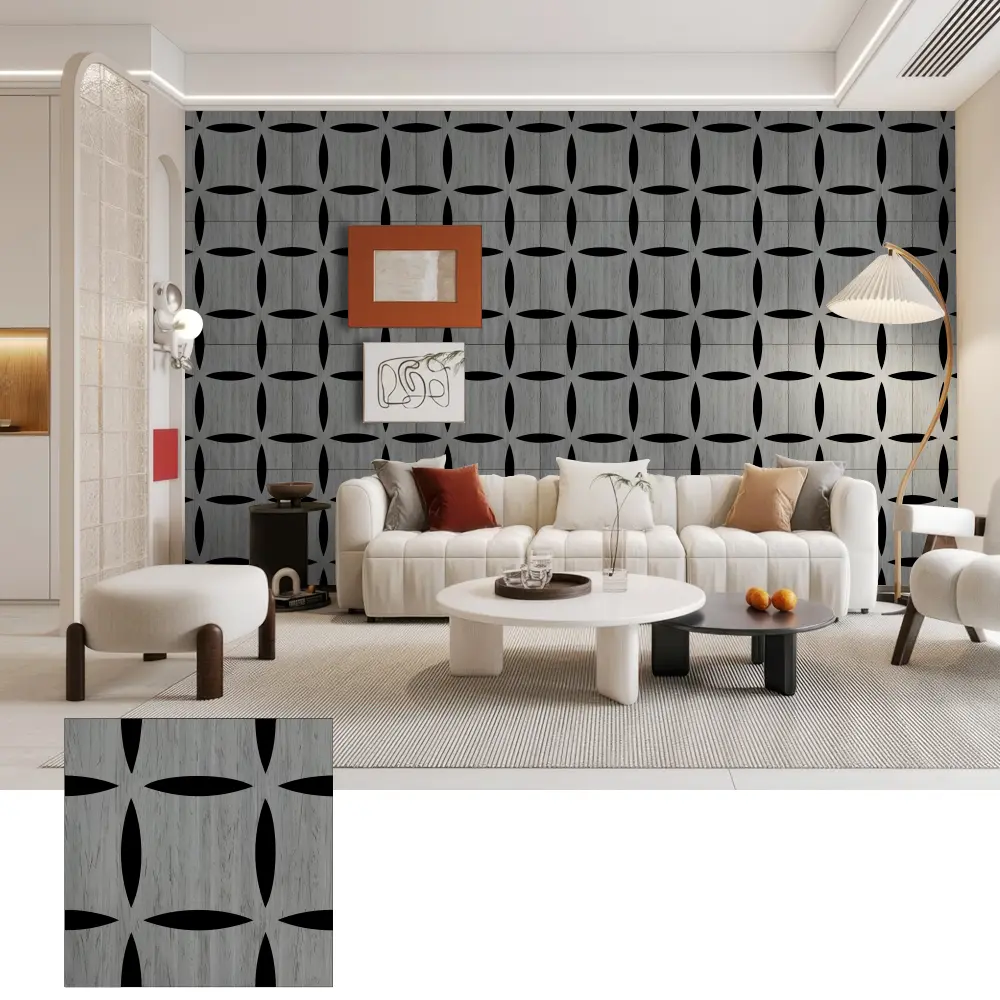 3D Wooden Acoustic Wall Panel para sa Dekorasyon na Interior