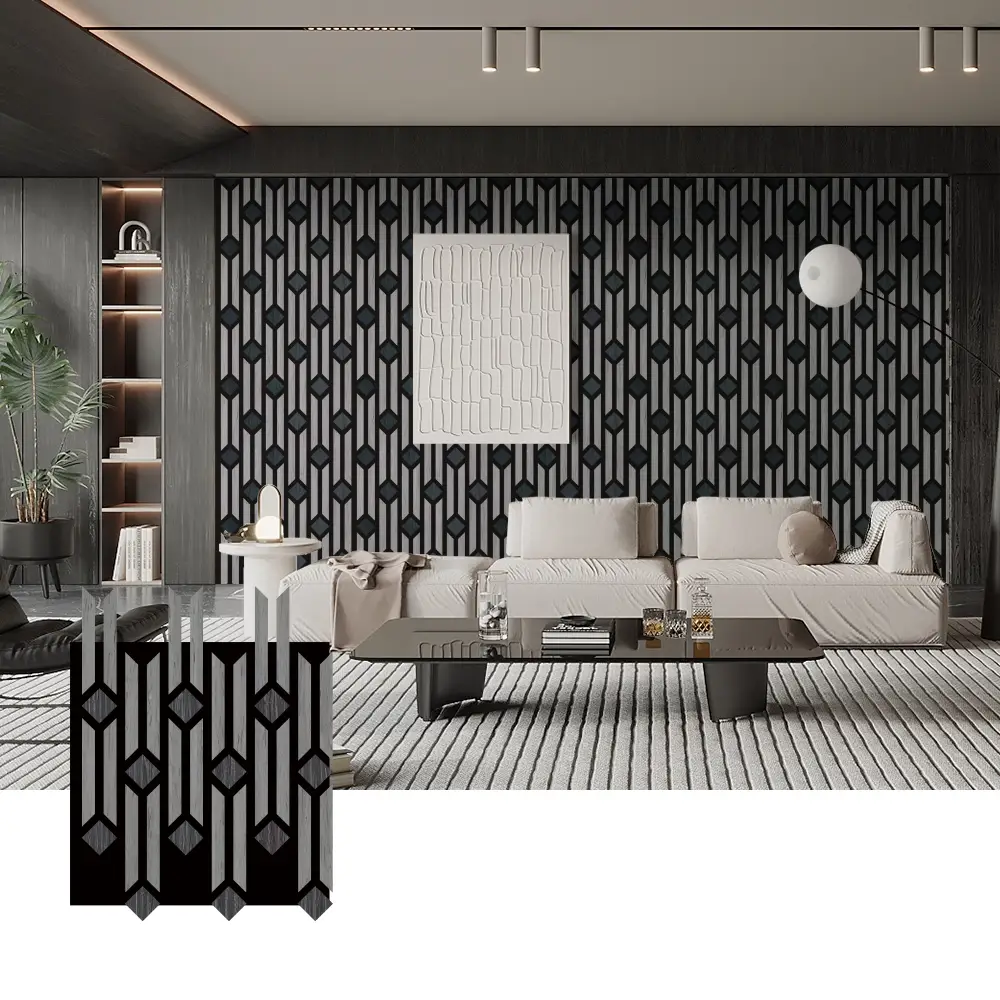 Mga Masining na 3D Acoustic Wood Panel para sa Dekorasyon sa Pader Mga Masining na 3D Acoustic Wood Panel para sa Dekorasyon sa Pader