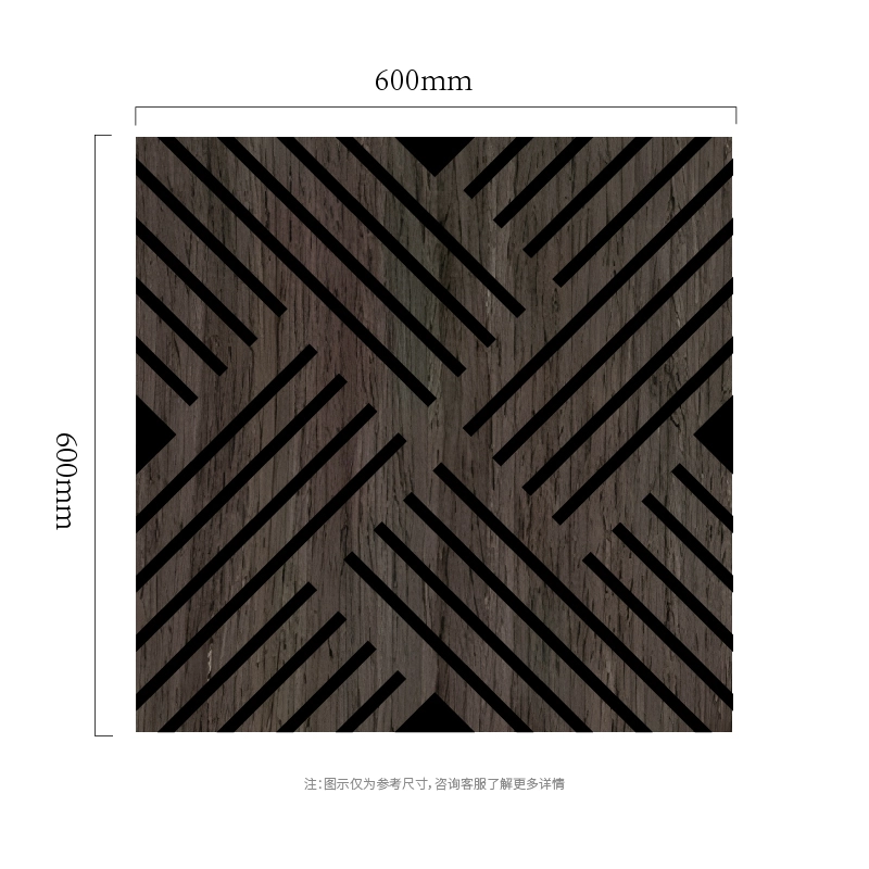 Crossline Diagonal MDF-on-PET Acoustic Wall Panel