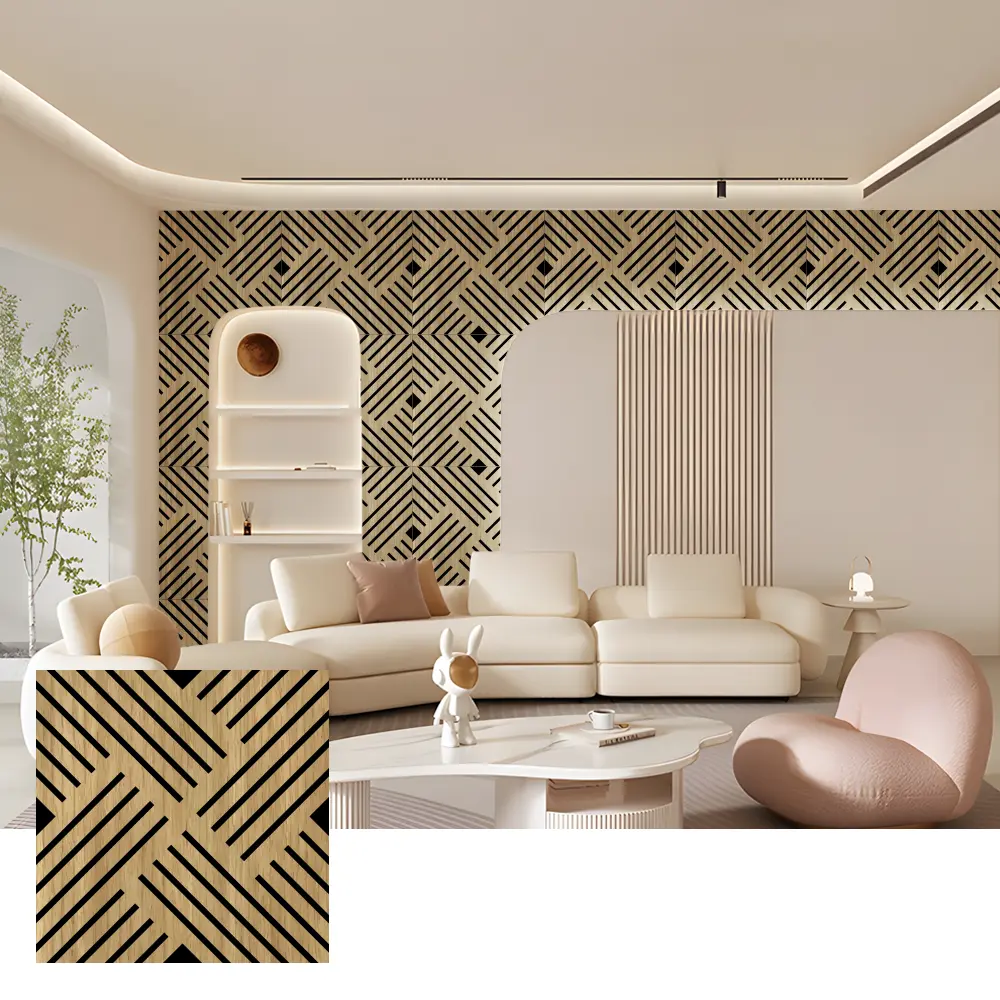 Eco-Friendly Wood Slat Acoustic Panels para sa Interior Walls