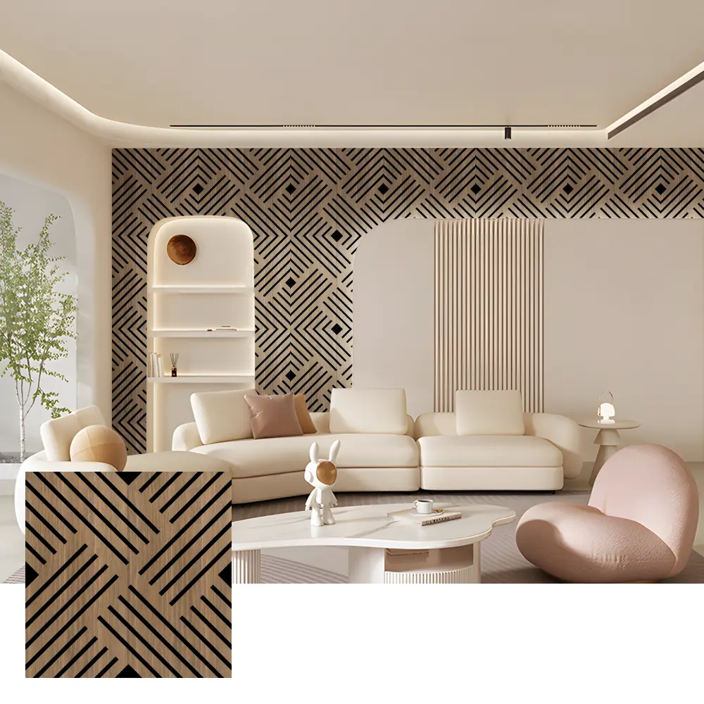 Eco-Friendly Wood Slat Acoustic Panels para sa Interior Walls