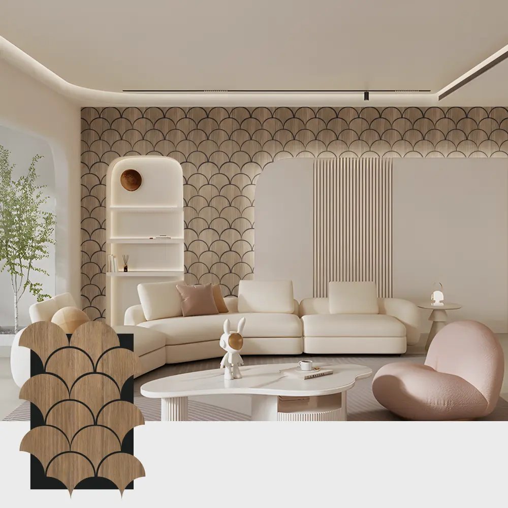 Mga Grooved Wood Acoustic Panel para sa mga Interior Space