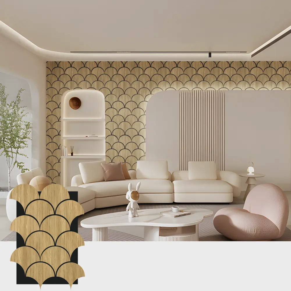 Mga Grooved Wood Acoustic Panel para sa mga Interior Space