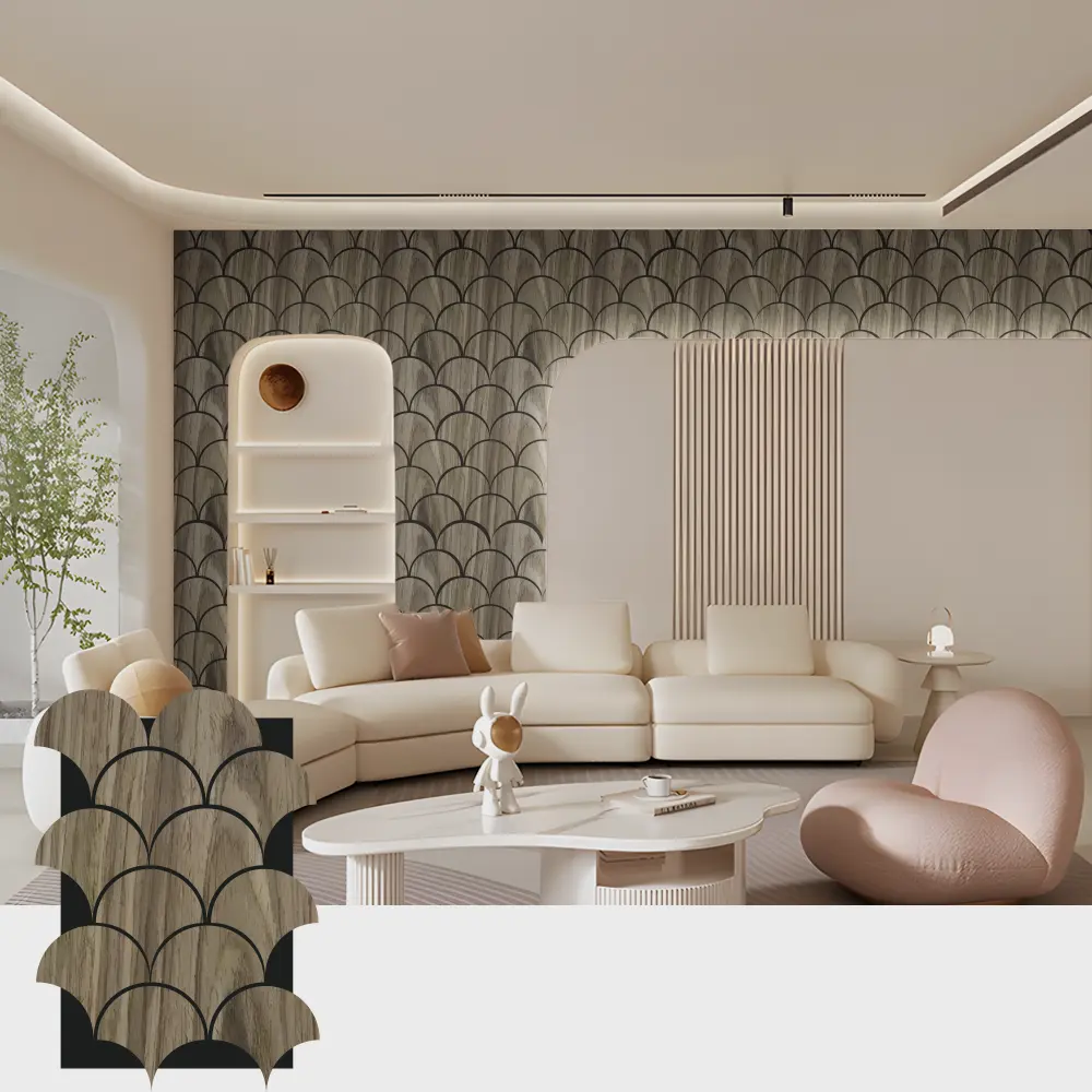 Mga Grooved Wood Acoustic Panel para sa mga Interior Space
