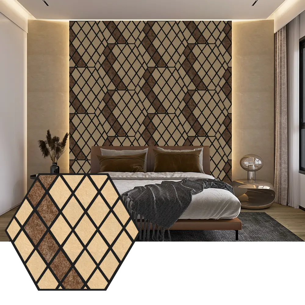 Mga Hexagon PET Acoustic Panel para sa Modernong Disenyo ng Pader