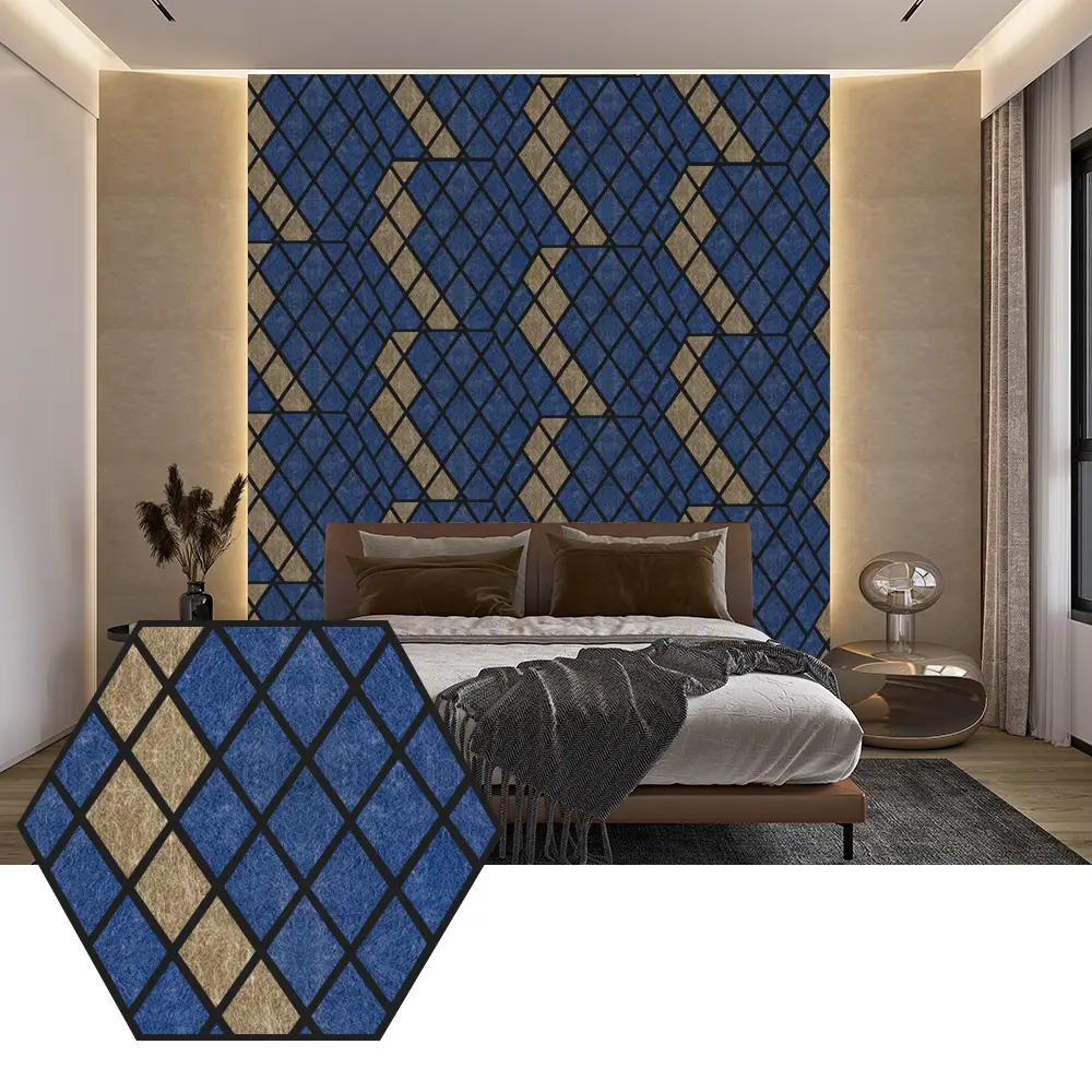 Mga Hexagon PET Acoustic Panel para sa Modernong Disenyo ng Pader