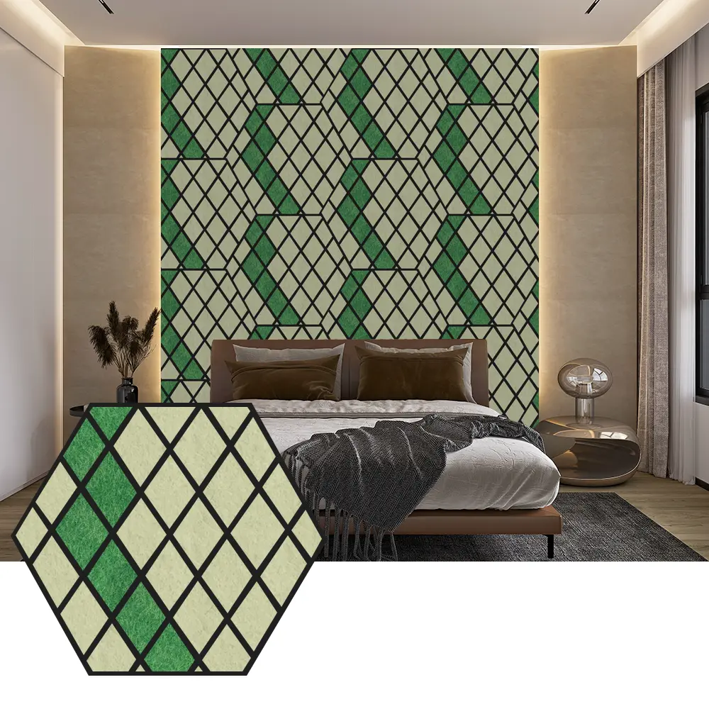 Mga Hexagon PET Acoustic Panel para sa Modernong Disenyo ng Pader