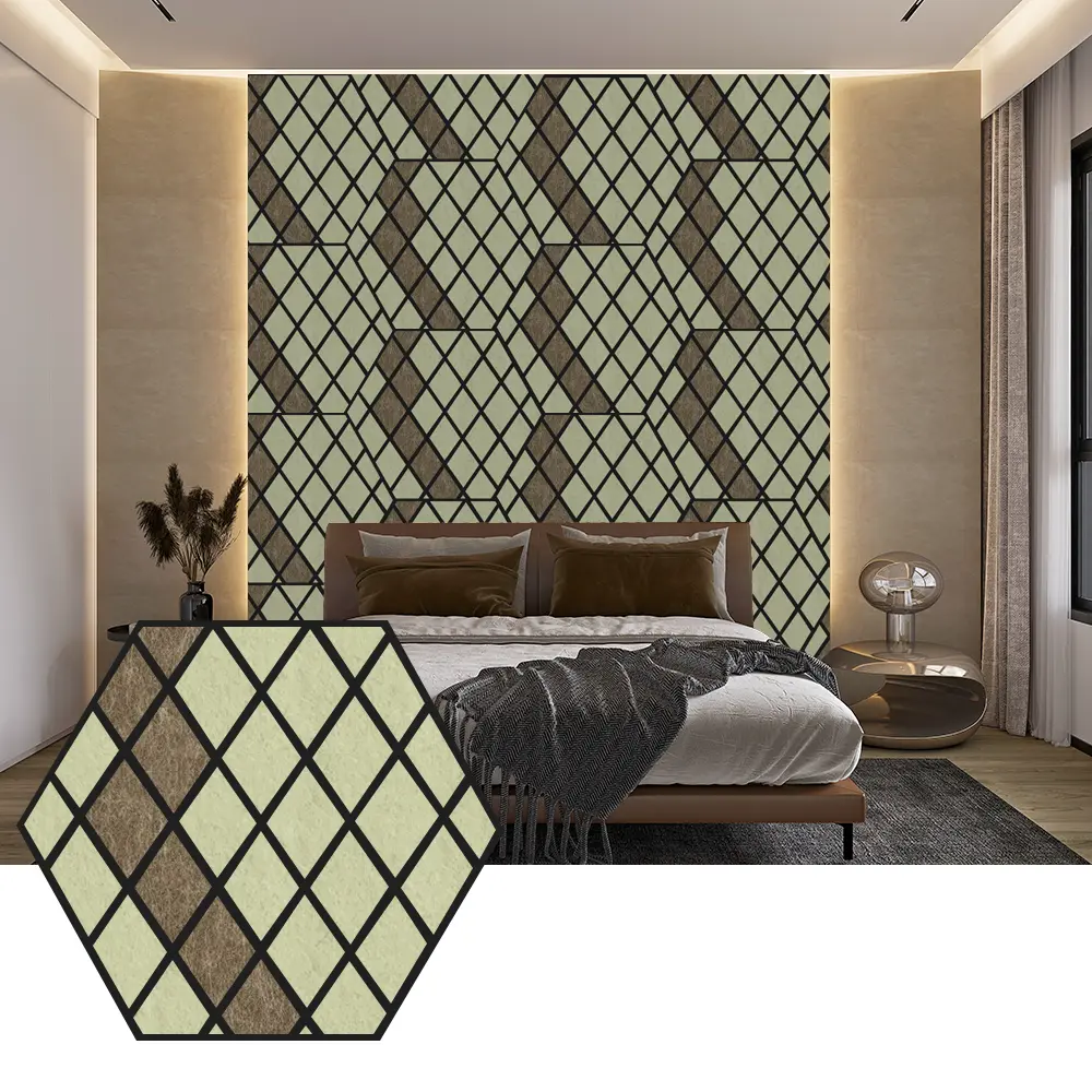 Mga Hexagon PET Acoustic Panel para sa Modernong Disenyo ng Pader