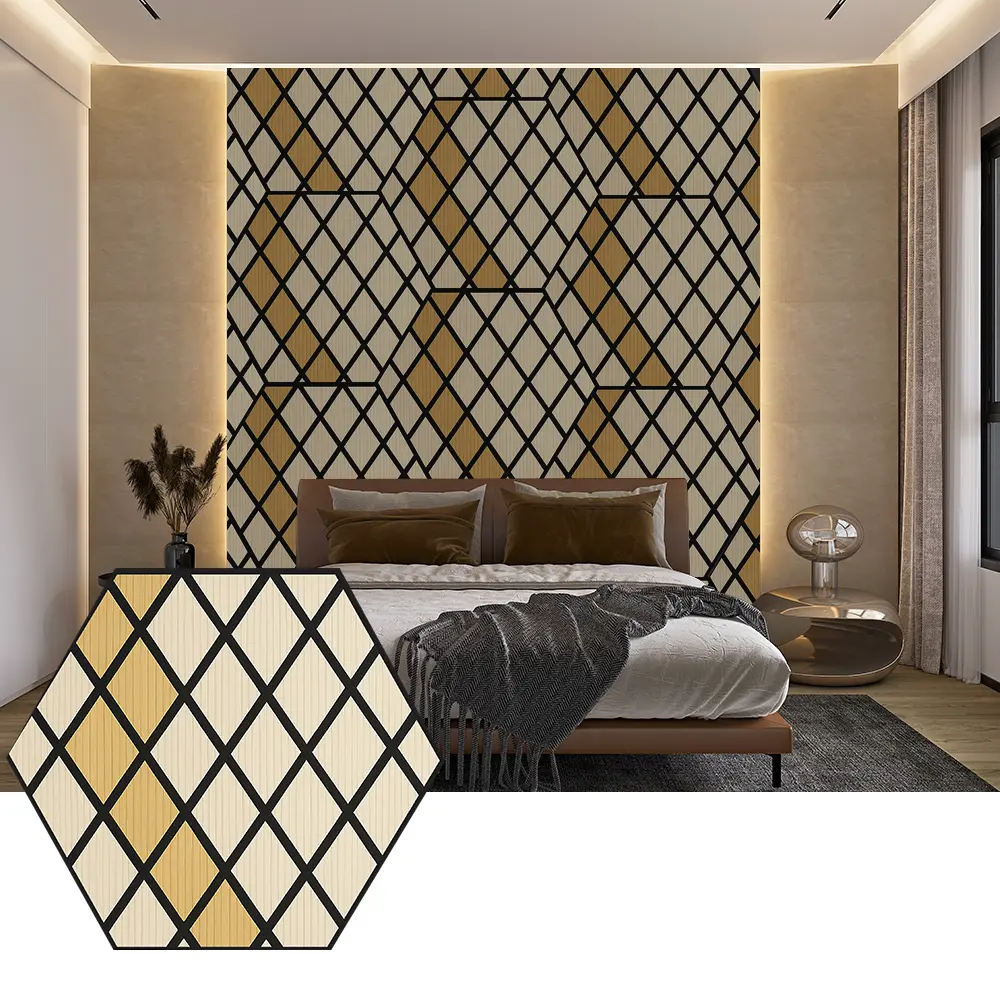 Mga Hexagon PET Acoustic Panel para sa Modernong Disenyo ng Pader Mga Hexagon PET Acoustic Panel para sa Modernong Disenyo ng Pader