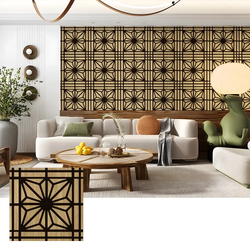 Natural Wood Veneer Acoustic Panels para sa Cinema Walls