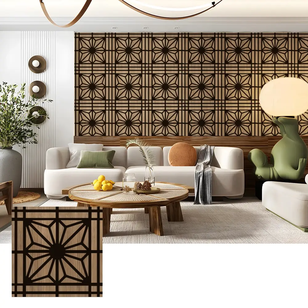 Natural Wood Veneer Acoustic Panels para sa Cinema Walls