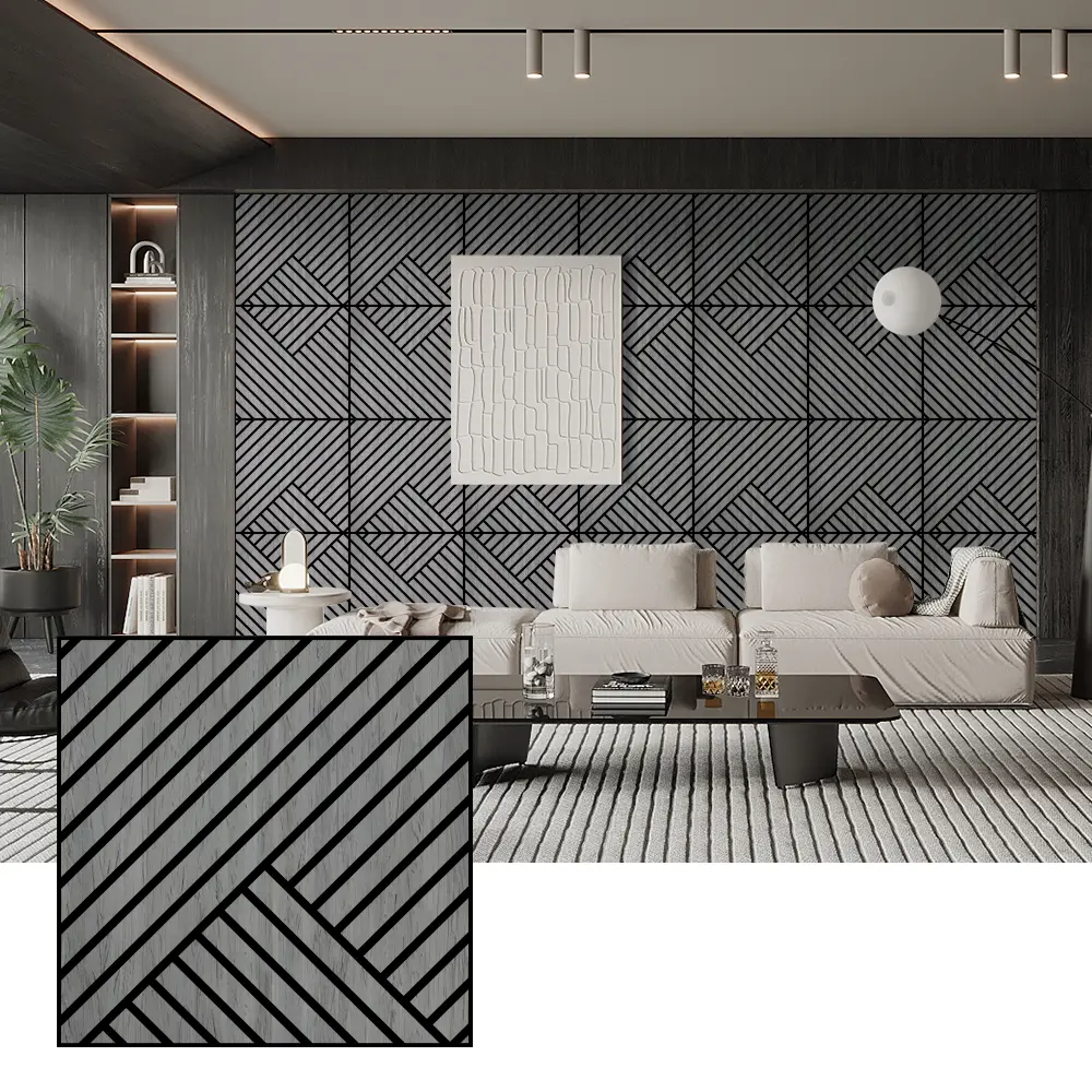 Mga Natural na Wood Veneer Acoustic Panel para sa mga Interior Wall