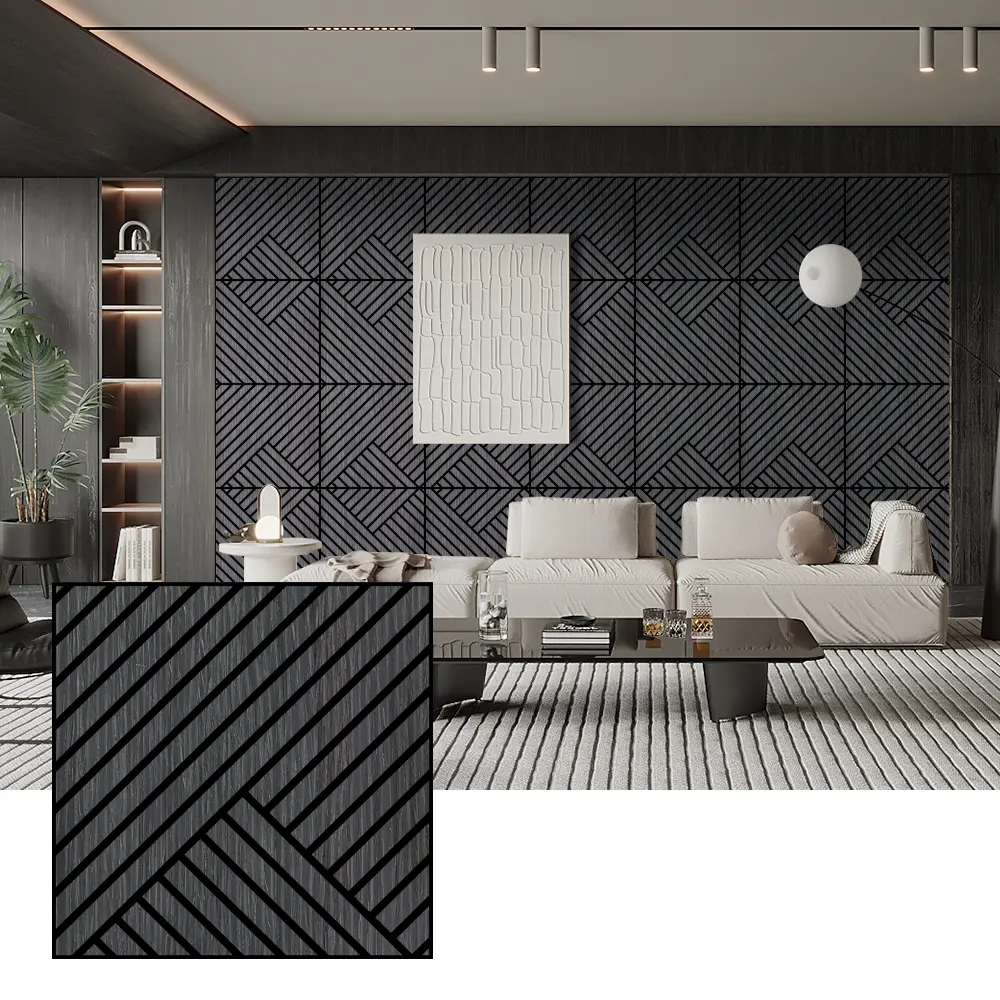 Mga Natural na Wood Veneer Acoustic Panel para sa mga Interior Wall