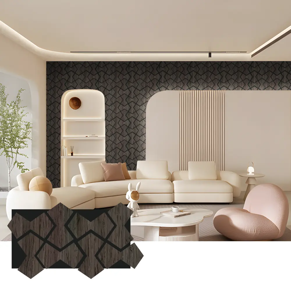 Oak Wood Acoustic Slat Panel para sa Wall at Ceiling