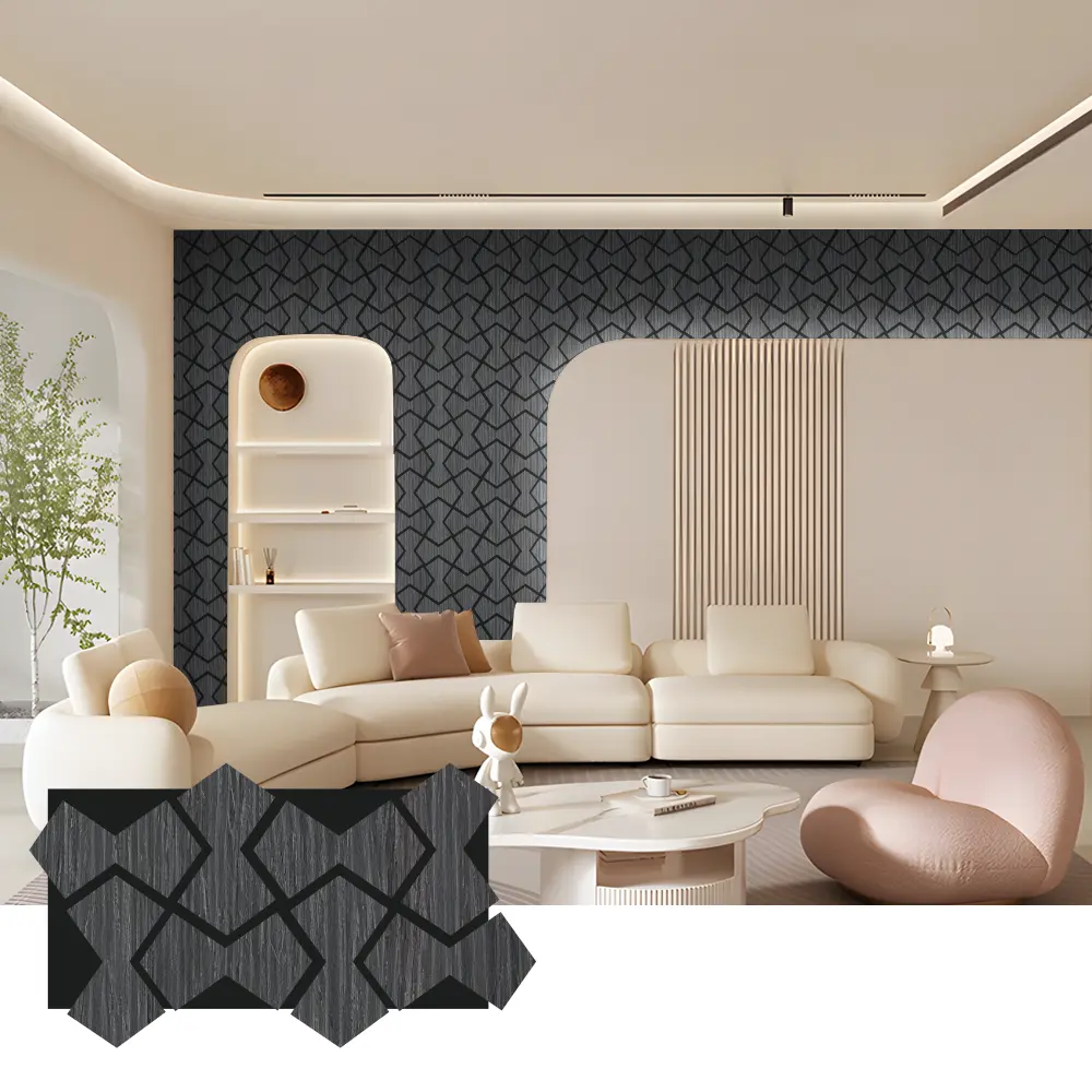 Oak Wood Acoustic Slat Panel para sa Wall at Ceiling