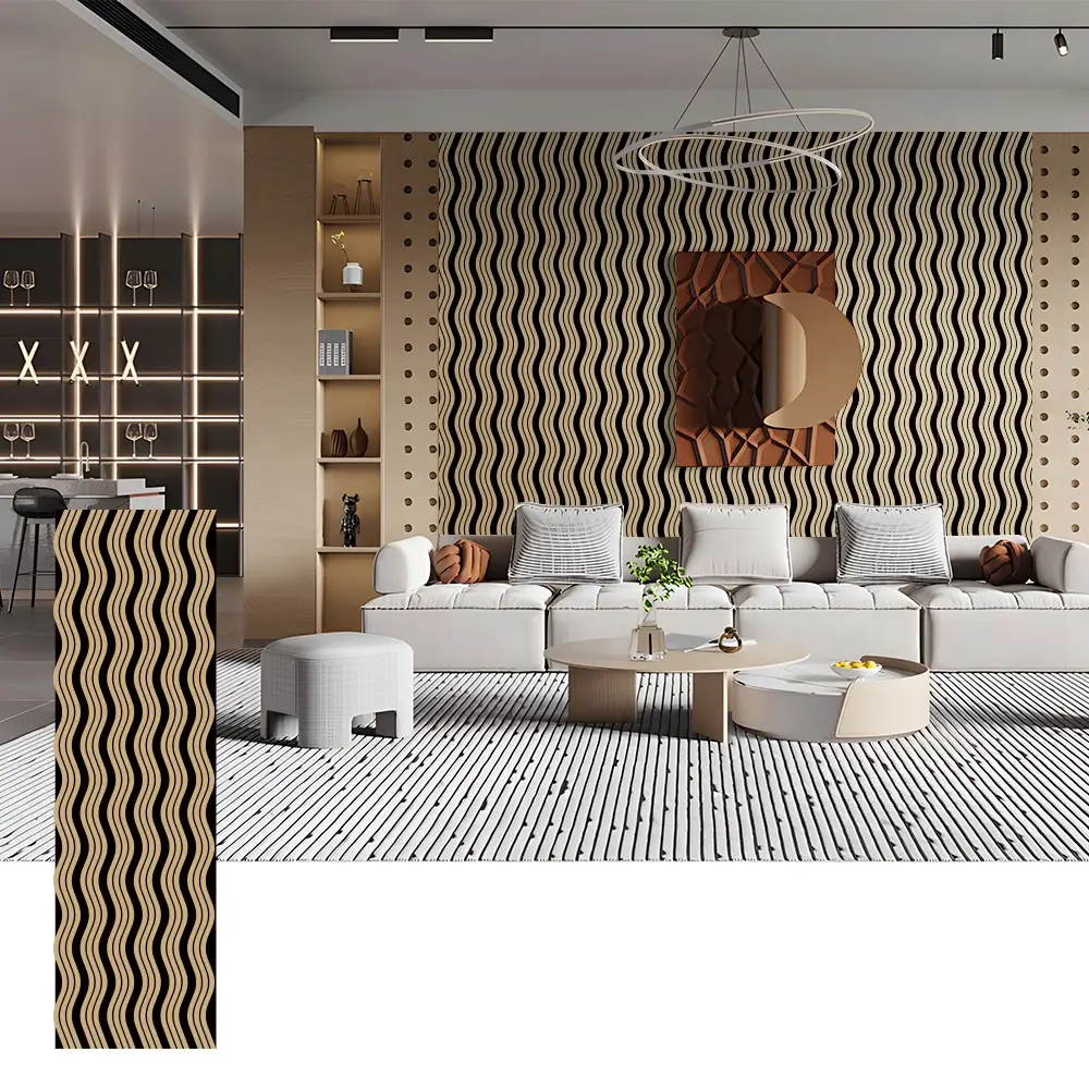 Mga Wave Shape Acoustic Wood Panel para sa Feature Walls