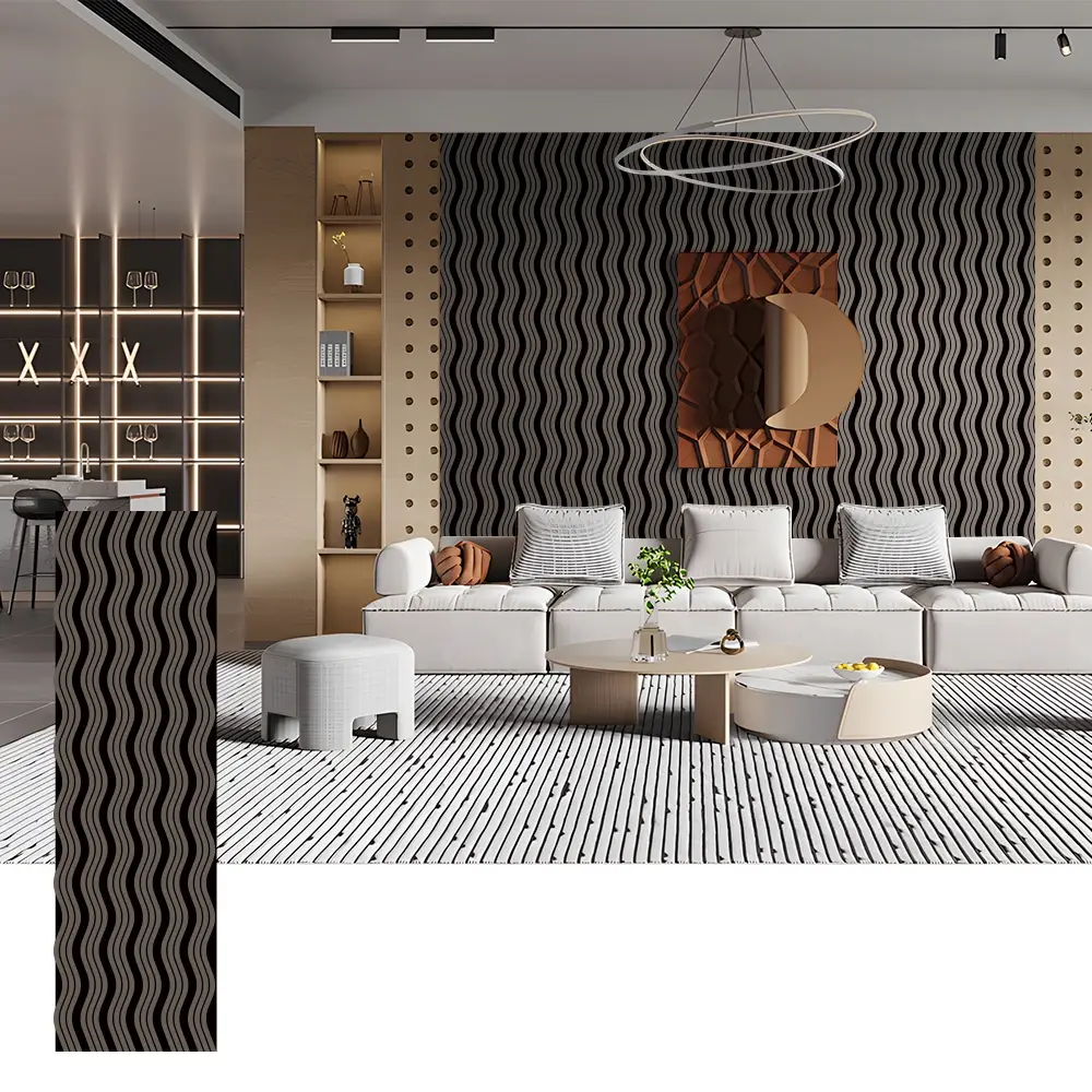Mga Wave Shape Acoustic Wood Panel para sa Feature Walls