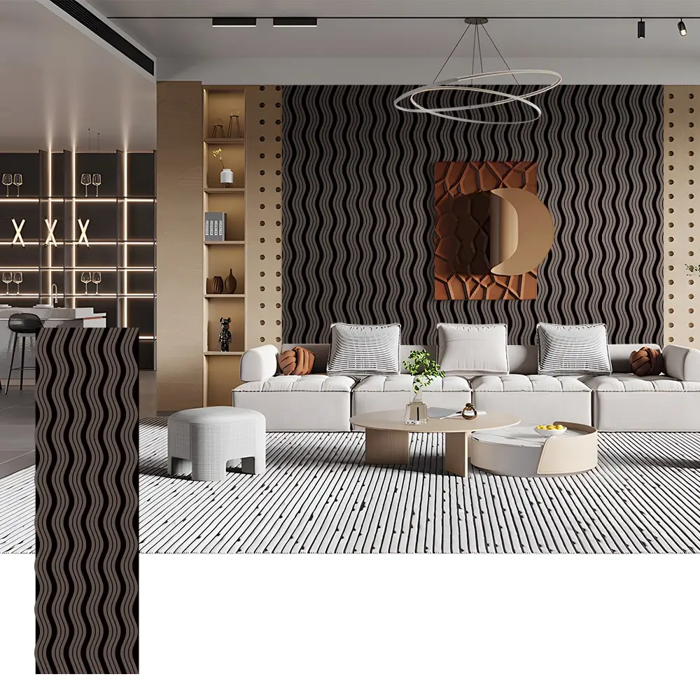 Mga Wave Shape Acoustic Wood Panel para sa Feature Walls