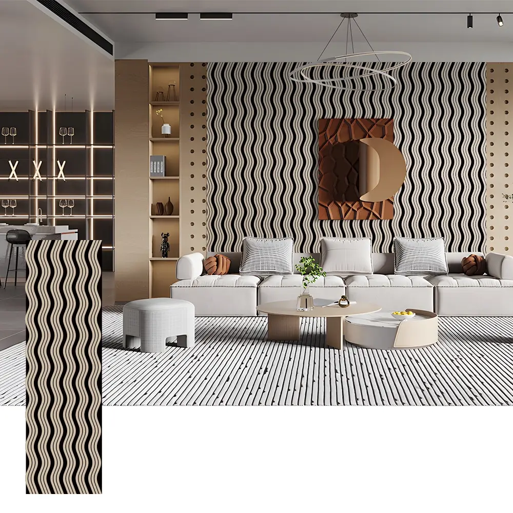 Mga Wave Shape Acoustic Wood Panel para sa Feature Walls