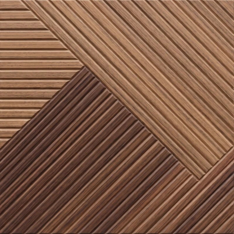 Wonear 3D UV-Printed Grooved PET Dual-Tone Walnut Panel Wonear 3D UV-Printed Grooved PET Dual-Tone Walnut Panel