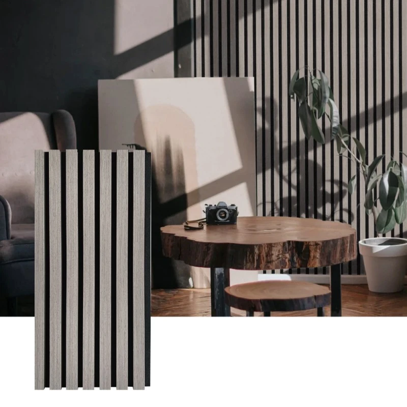 Wood Slat Acoustic Wall Panel para sa Panloob na Pagsipsip ng Tunog