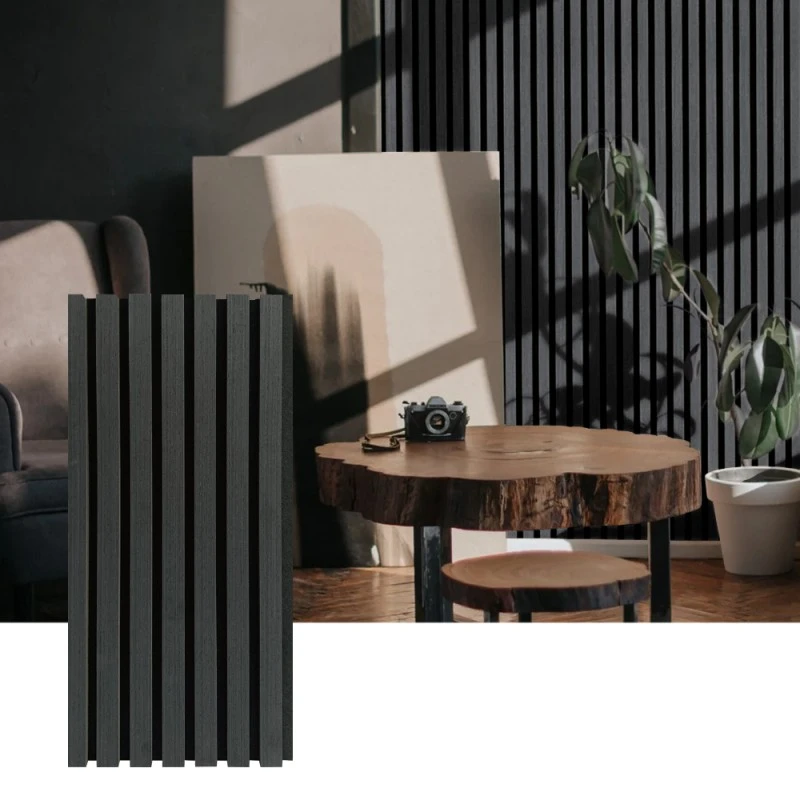 Wood Slat Acoustic Wall Panel para sa Panloob na Pagsipsip ng Tunog
