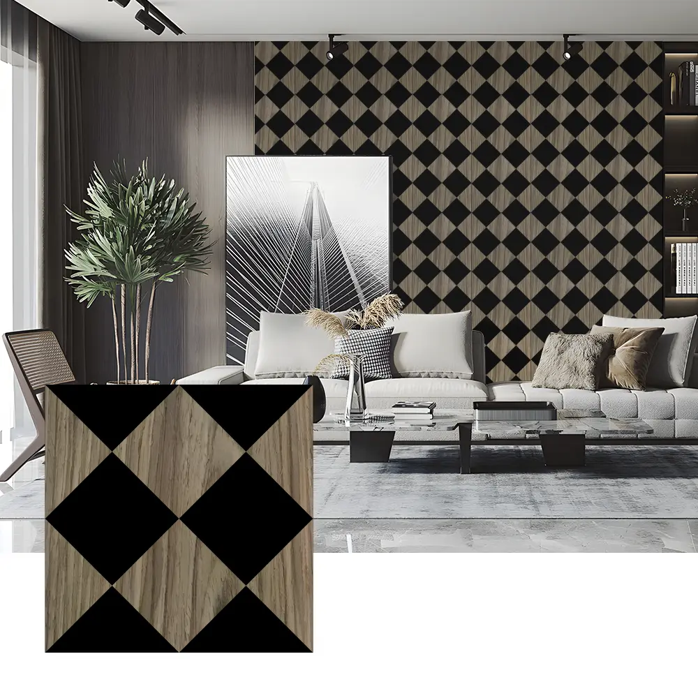 Mga Wood Veneer Acoustic Panel para sa Dekorasyon sa Wall ng Silid-tulugan