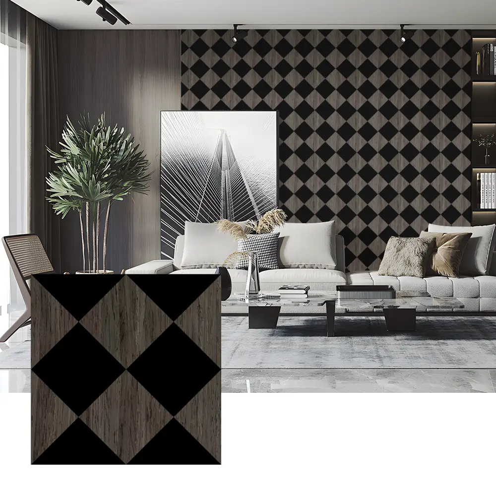 Mga Wood Veneer Acoustic Panel para sa Dekorasyon sa Wall ng Silid-tulugan