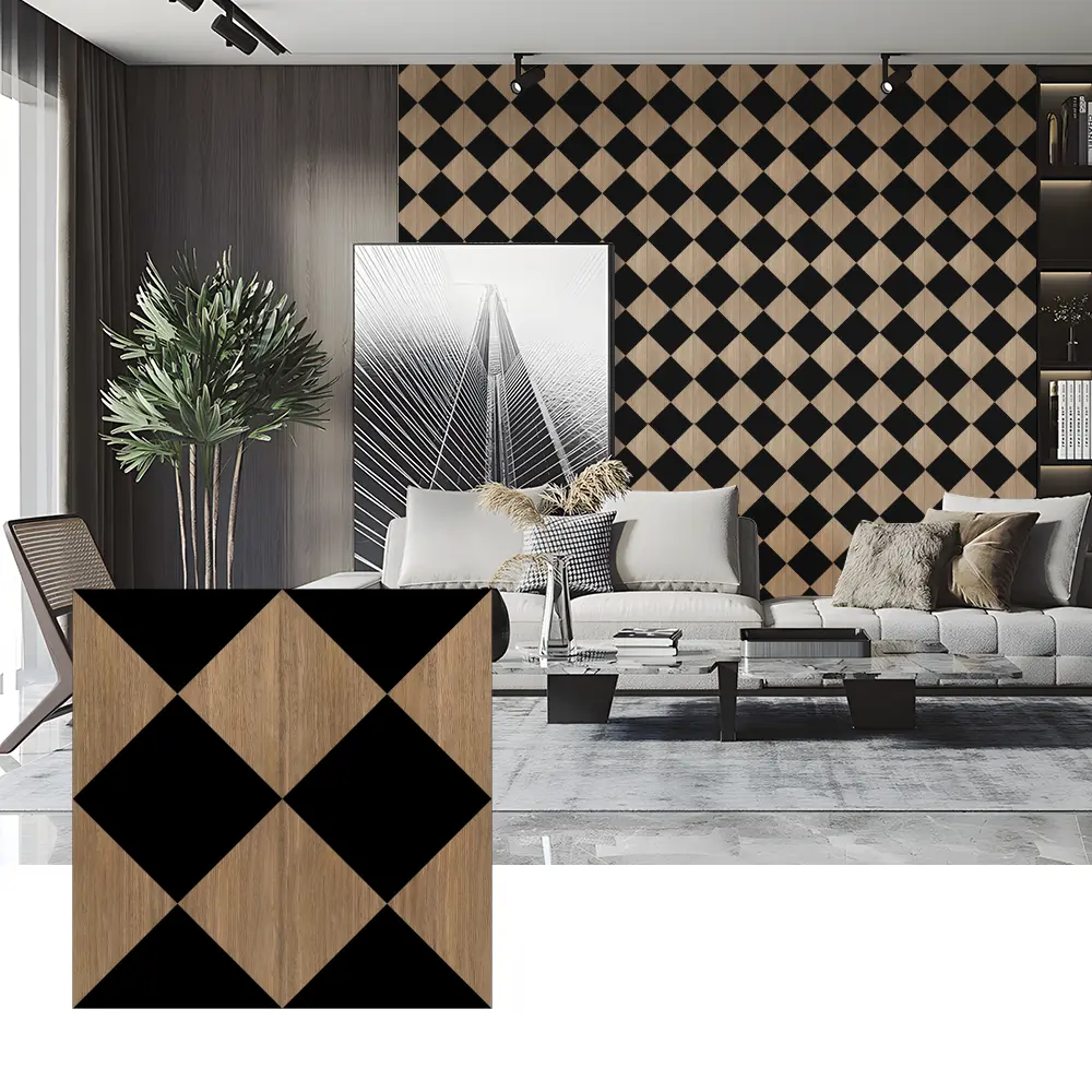 Mga Wood Veneer Acoustic Panel para sa Dekorasyon sa Wall ng Silid-tulugan