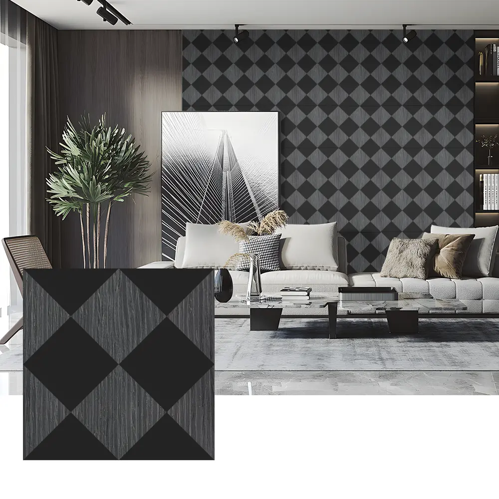 Mga Wood Veneer Acoustic Panel para sa Dekorasyon sa Wall ng Silid-tulugan