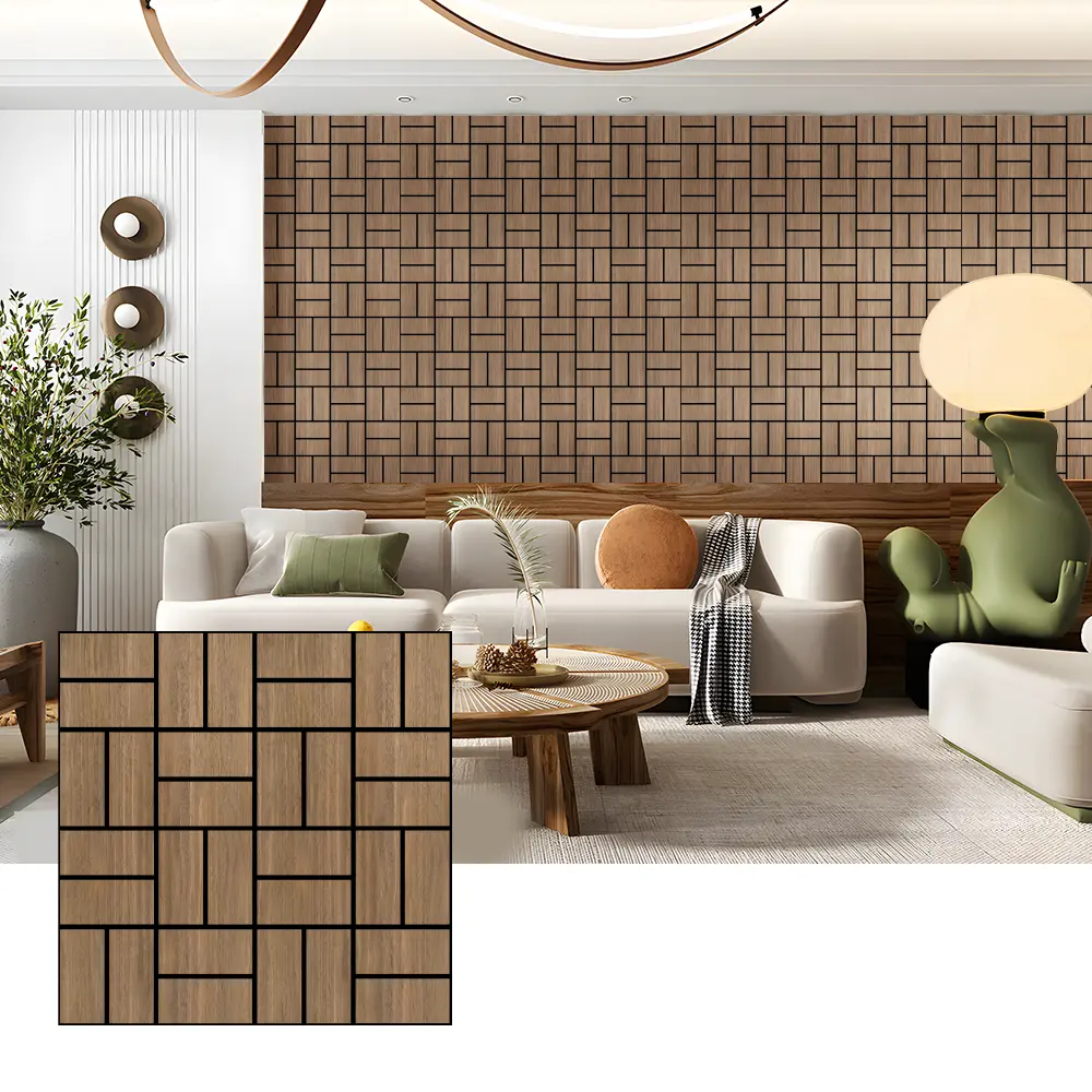 Wood Veneer Acoustic Wall Panels para sa Sound Absorption