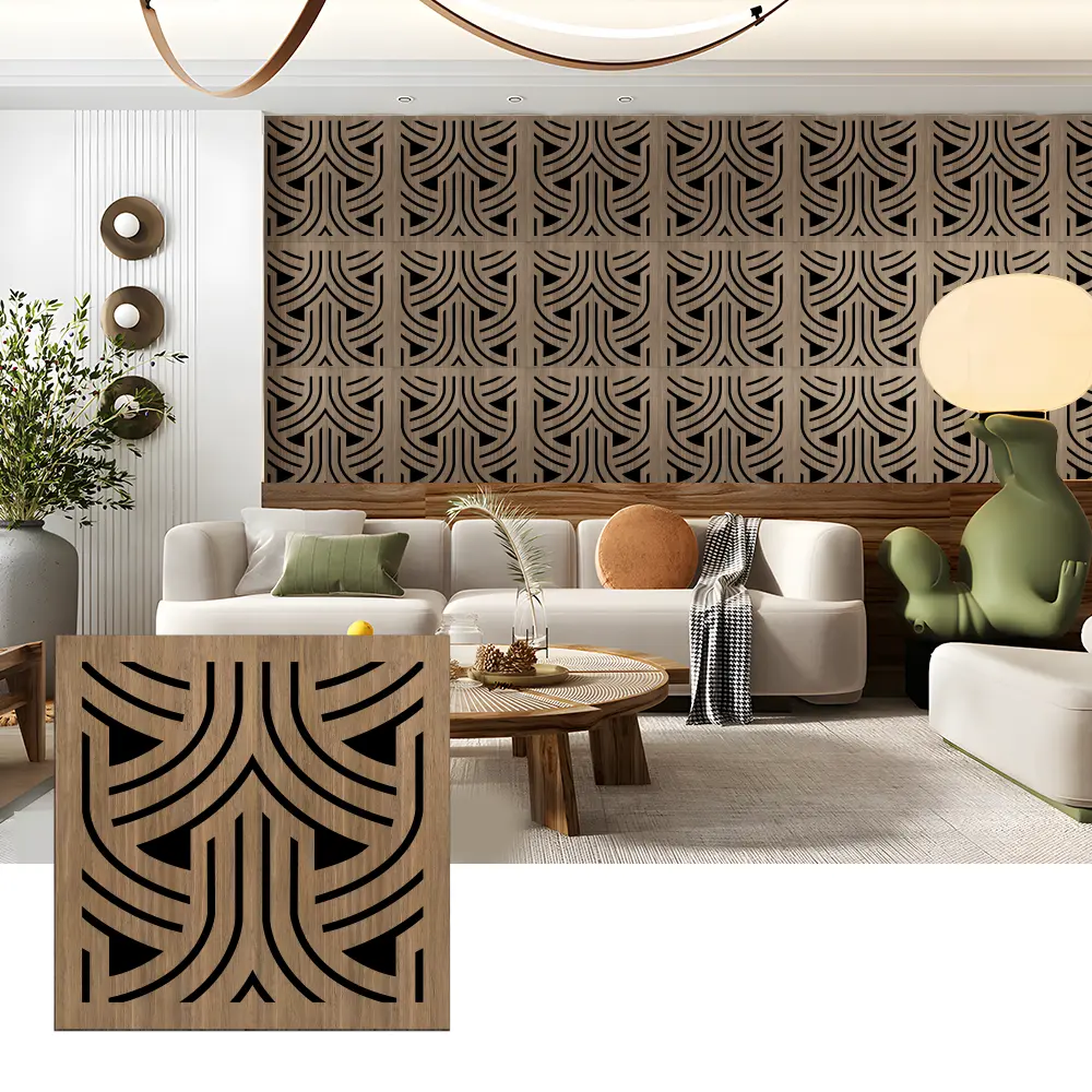 Mga Wooden Acoustic Slat Panel para sa Mga Aplikasyon sa Pader